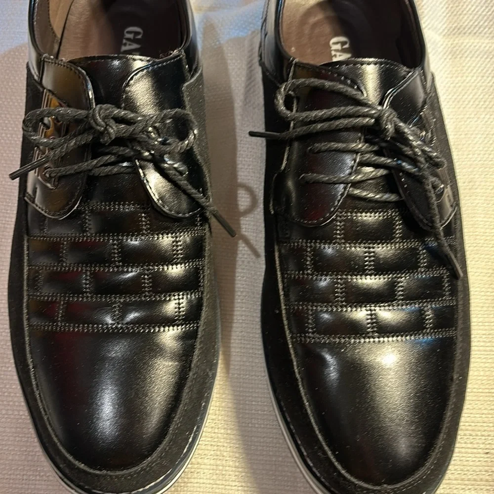 Oxford Derby™ Orthopedic Leather Shoes Black Size 12
